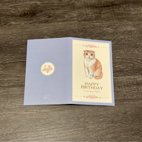 The Scottish Fold Kitten Birthday Card ❘ Celebrate Card ❘ Happy Birthday Card - Picture 3 of 6